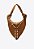 Bolsa Hobo Grande Camurça Detalhes Dourado e Prateado Vicenza Camel - Imagem 1