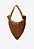Bolsa Hobo Grande Camurça Detalhes Dourado e Prateado Vicenza Camel - Imagem 3