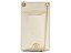 Porta Celular Corrente Dourada Couro Croco Schutz Offwhite - Imagem 1