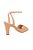 Sandália Salto Alto Tiras Peep Toe Fivela Luiza Barcelos Nude - Imagem 3