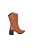 Bota Salto Bloco Cano Médio Western Bico Fino Luiza Barcelos Camel - Imagem 3