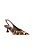 Scarpin Slingback Salto Baixo Animal Print Luiza Barcelos Marrom - Imagem 1