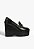 Mocassim Anabela Salto Alto Couro Schutz Preto - Imagem 1