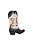 Bota Western Salto Couro Costura Luiza Barcelos Preto - Imagem 3
