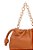 Bolsa Pequena Alça Corrente Dourada Luiza Barcelos Camel - Imagem 5