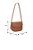 Bolsa Pequena Couro Aplicação Dourada Luiza Barcelos Camel - Imagem 6
