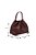 Bolsa Feminina Grande Bucket Couro Alça Fina Luiza Barcelos Coffee - Imagem 7