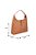 Bolsa Feminina Grande Shopper Couro Tiras Luiza Barcelos Camel - Imagem 6