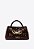 Bolsa Tote Mika Media Verniz Corrente Dourada Vicenza Coffe - Imagem 1