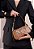 Bolsa Feminina Pequena Shoulder Vick Couro Croco Corrente Vicenza Camel - Imagem 6