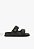 Papete Feminina  Metalassê Couro Logo Velcro Schutz Preto - Imagem 1