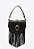 Bolsa Feminina Media Couro Tiras Fivela Shoulder Hazel Vicenza Preto - Imagem 1