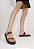 Papete Feminina Tiras Couro Cadeado Sport Sandal Shutz Marsala - Imagem 7