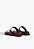 Papete Feminina Tiras Couro Cadeado Sport Sandal Shutz Marsala - Imagem 3