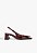 Scarpin Salto Médio Slingback Rhonda Couro Laço Shutz Marsala - Imagem 1
