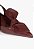 Scarpin Salto Médio Slingback Rhonda Couro Laço Shutz Marsala - Imagem 5