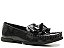 Mocassim Feminino Couro Verniz Laço Vicenza Preto - Imagem 1