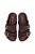 Papete Couro Tiras Fivela Luiza Barcelos Coffee - Imagem 4