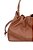 Bolsa Feminina Pequena Bucket Crossbody Tiras Couro Luiza Barcelos Camel - Imagem 5
