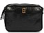 Bolsa Média Couro Tiracolo Fivela Logo Mania Schutz Preto - Imagem 1