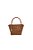 Bolsa Média Couro Camurça Tiras Fivela Tag Luiza Barcelos Camel - Imagem 1