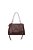 Bolsa Tote Pequena Alça Curta Couro Logo Luiza Barcelos Coffee - Imagem 1
