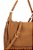 Bolsa Média Hobo Camurça Tiras Luiza Barcelos Camel - Imagem 4
