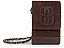 Bolsa Pequena Shoulder Camurça Corrente Alça Logo Mania Schutz Coffee - Imagem 1