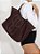 Bolsa Grande Shopper Maddison Camurça Logo Mania Schutz Marrom - Imagem 6
