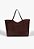 Bolsa Grande Shopper Maddison Camurça Logo Mania Schutz Marrom - Imagem 3