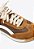 Tenis Daizy Cadarço Camurça Multimaterial Vicenza Camel - Imagem 6