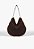 Bolsa Grande Hobo Camurça Alça Corrente Aplicação Schutz Marrom - Imagem 1