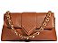 Bolsa Pequena Couro Shoulder Triangulo Alça Corrente Schutz Camel - Imagem 1