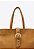 Bolsa Thaila Tote Grande Couro Camurça Fivela Rebite Vicenza Camel - Imagem 5