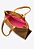 Bolsa Thaila Tote Grande Couro Camurça Fivela Rebite Vicenza Camel - Imagem 4