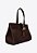 Bolsa Grande Thaila Tote Alça Fivela Rebites Vicenza Coffee - Imagem 2