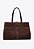 Bolsa Grande Thaila Tote Alça Fivela Rebites Vicenza Coffee - Imagem 3