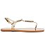 Rasteira Feminino Metalcolor Injetado Logo Strass Schutz Dourado - Imagem 1