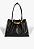 Bolsa Media Tote Jame Couro Ziper Alça Schutz Preto - Imagem 3