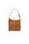 Bolsa Media Camurça Alça Fivela Fecho Ziper Luiza Barcelos Camel - Imagem 3