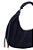 Bolsa Grande Couro Camurça Hobo Ziper Alça Multimaterial Luiza Barcelos Azul Marinho - Imagem 5