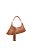 Bolsa Média Alça Tramada Tiras Franja Couro Ziper Luiza Barcelos Camel - Imagem 2