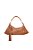 Bolsa Média Alça Tramada Tiras Franja Couro Ziper Luiza Barcelos Camel - Imagem 1