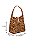 Bolsa Media Camurça Alça Fivela Fecho Ziper Animal Print Luiza Barcelos Camel - Imagem 6