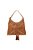 Bolsa Média Camurça Rebite Enfeite Tiras Luiza Barcelos Camel - Imagem 1