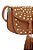 Bolsa Pequena Camurça Rebite Enfeite Tiras Tiracolo Luiza Barcelos Camel - Imagem 6