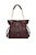 Bolsa Shopper Grande Couro Coffee Alça Corrente Amarração Lateral Luiza Barcelos Coffee - Imagem 1