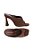Mule Feminino Camurça Salto Alto Dedo Luiza Barcelos Coffee - Imagem 5