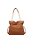 Bolsa Shopper Grande Camurça Alça Corrente Amarração Lateral Luiza Barcelos Camel - Imagem 3