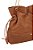 Bolsa Shopper Grande Camurça Alça Corrente Amarração Lateral Luiza Barcelos Camel - Imagem 4